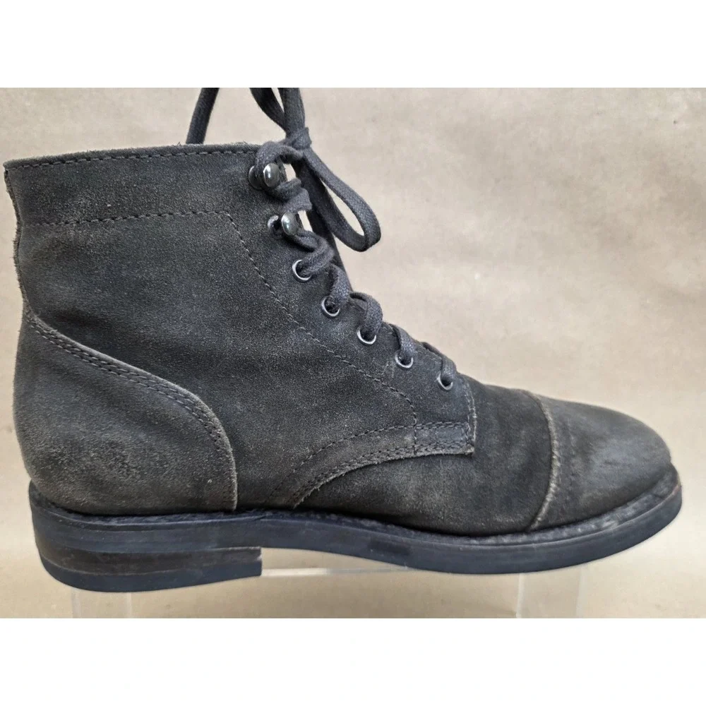 Thursday Boot Company (Sz 7.5) Captain Dark Olive Suede Men's Lace Up Boots